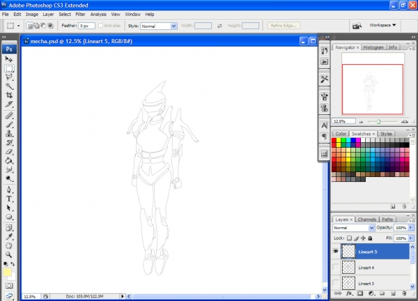 Creation of A mecha character...: Step 6